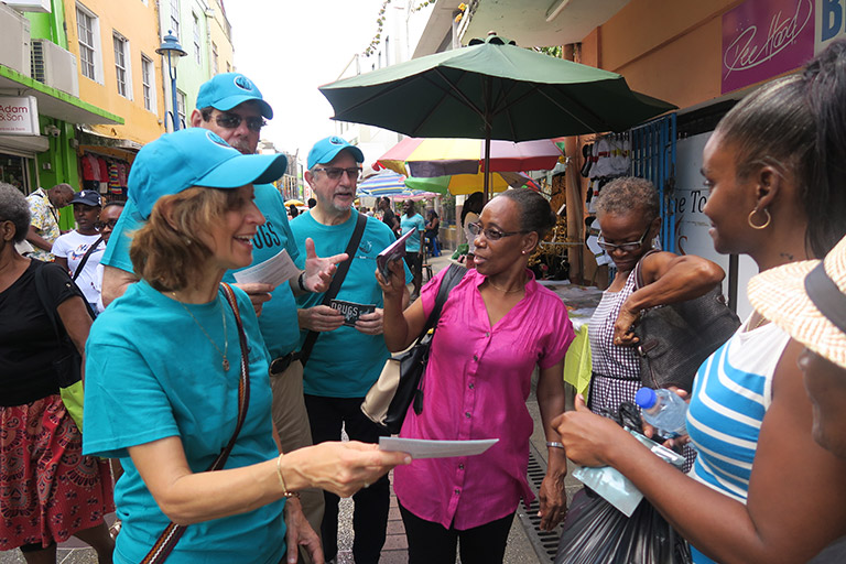 Our staff passing out the truth about drugs booklet